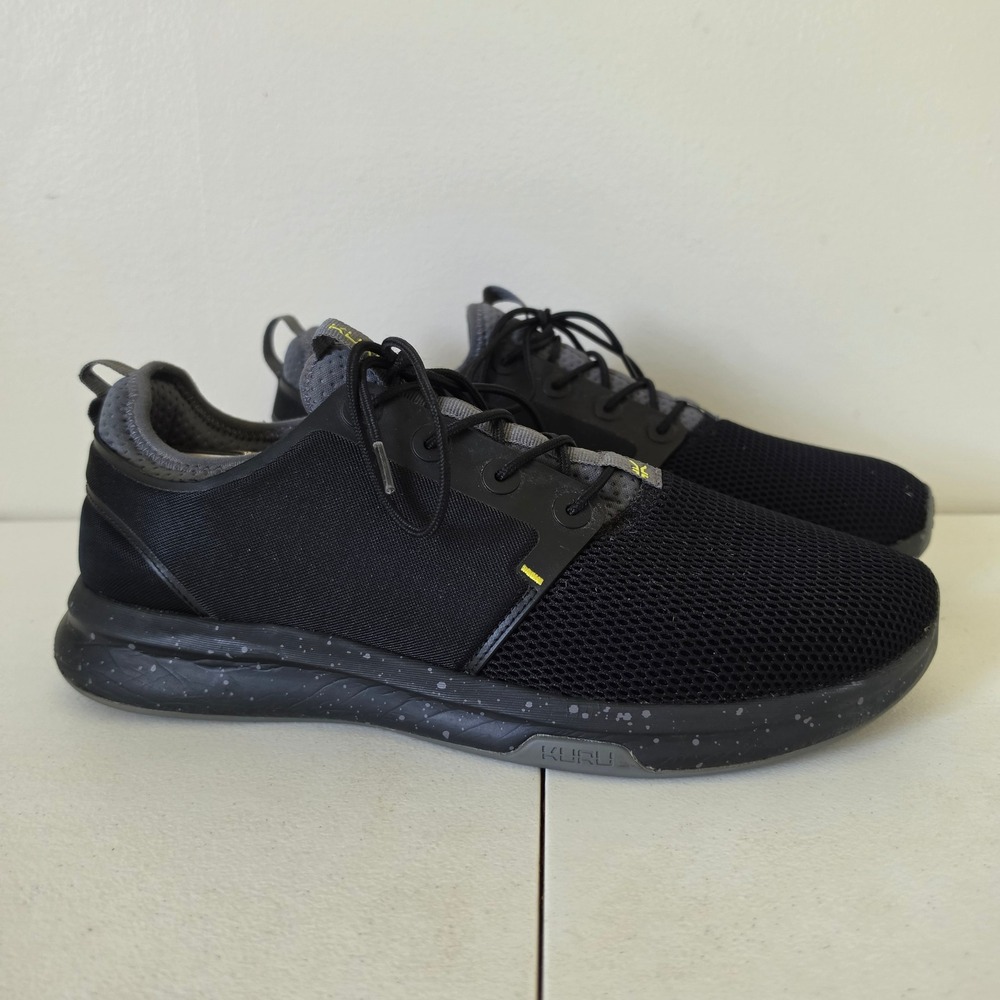 Kuru Atom Cloud Running Shoes Jet Black Mens 13 Wide Mesh Athletic Sneakers